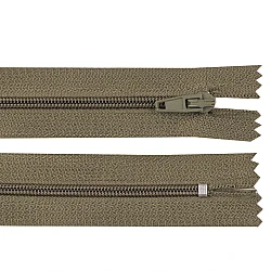 Nylon zipper no 3, length 16 cm autolock - Green olive (1 Piece)