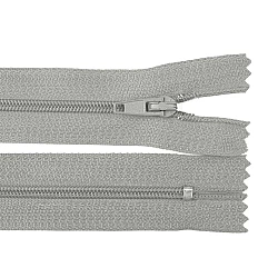 Nylon zipper no 3, length 18 cm autolock - Lightgrey (1 Piece)