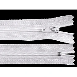 Nylon zipper no 3, length 18 cm autolock - White (1 Piece)