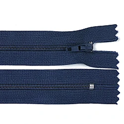 Nylon zipper no 3, length 18 cm autolock - Blue dark (1 Piece)