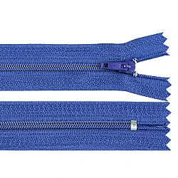 Nylon zipper no 3, length 20 cm autolock - Blue sapphire (1 Piece)