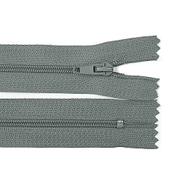 Nylon zipper no 3, length 20 cm autolock - Grey (1 Piece)
