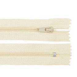 Nylon zipper no 3, length 20 cm autolock - Cream lightest (1 Piece)