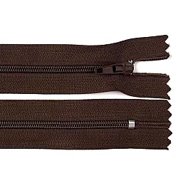 Nylon zipper no 3, length 20 cm autolock - Chocolate (1 Piece)