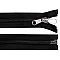 Tent nylon zipper no 10 with double-sided slider, length 150 cm - Black (1 Piece)