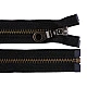 Antique brass zipper ykk no 5, length 70 cm, jacket - Black (1 Piece)