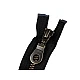 Antique brass zipper ykk no 5, length 70 cm, jacket - Black (1 Piece)