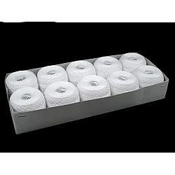 Cotton yarn kordonet 10; 15; 30; 50; 60; 80 - White (10 Pieces)