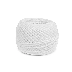 Cotton macramé / crochet yarn 40 g, combing - White (1 Piece)