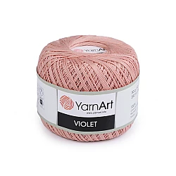Cotton crochet yarn violet 50 g - Powder (1 Piece)