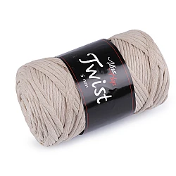 Cotton knitting yarn twist macrame 500 g, combing - Lightbeige (1 Piece)