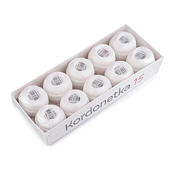 Cordonnet yarn kordonetka 20 g - White (10 Pieces)