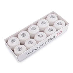 Cordonnet yarn kordonetka 20 g - White (10 Pieces)
