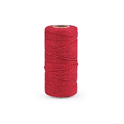 Cotton macrame / crochet yarn, combing - Red (1 Piece)