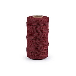 Cotton macrame / crochet yarn, combing - Light wine red (1 Piece)