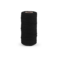 Cotton macrame / crochet yarn, combing - Black (1 Piece)