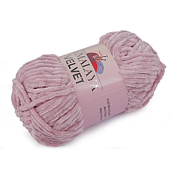 Chenille knitting yarn 100 g velvet - Powder (1 Piece)