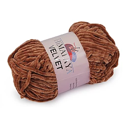 Chenille knitting yarn 100 g velvet - Brown (1 Piece)