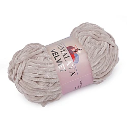 Chenille knitting yarn 100 g velvet - Lightbeige (1 Piece)