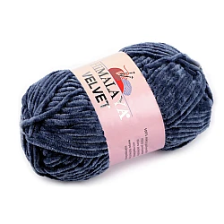 Chenille knitting yarn 100 g velvet - Blue (1 Piece)