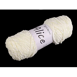 Chenille knitting yarn 100 g alice - Cream lightest (1 Piece)