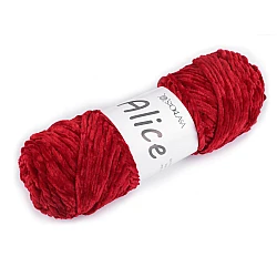Chenille knitting yarn 100 g alice - Red (1 Piece)