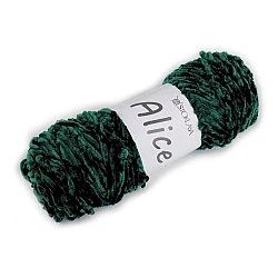 Chenille knitting yarn 100 g alice - Dark green (1 Piece)
