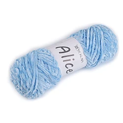 Chenille knitting yarn 100 g alice - Blue light (1 Piece)