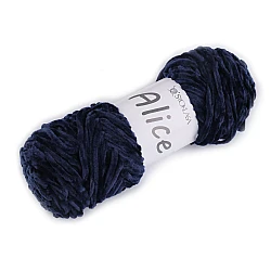 Chenille knitting yarn 100 g alice - Blue dark (1 Piece)