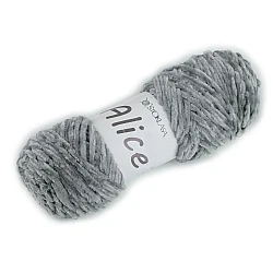 Chenille knitting yarn 100 g alice - Lightgrey (1 Piece)