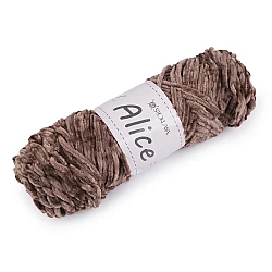 Chenille knitting yarn 100 g alice - Darkbeige (1 Piece)