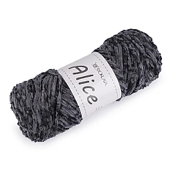 Chenille knitting yarn 100 g alice - Dark grey (1 Piece)