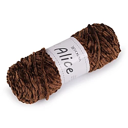 Chenille knitting yarn 100 g alice - Brown (1 Piece)