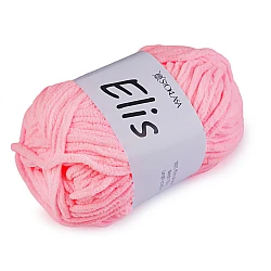 Chenille knitting yarn 100 g elis - Light pink (1 Piece)