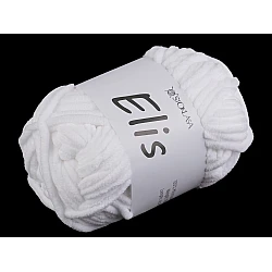 Chenille knitting yarn 100 g elis - White (1 Piece)