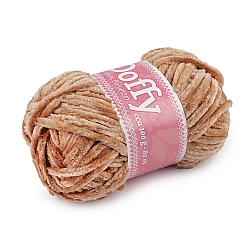 Chenille knitting yarn doffy 100 g - Beige (1 Piece)