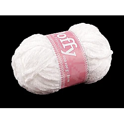 Chenille knitting yarn doffy 100 g - White (1 Piece)