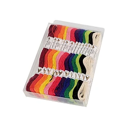 Cotton embroidery yarn, mouline type, set 36 pcs/8 m - Dark mix (36 Pieces)