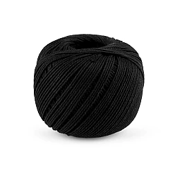 Cotton yarn macrame ø2 mm, combing - Black (1 Piece)