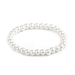 Faux pearl bracelet - White (1 Piece)