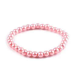 Faux pearl bracelet - Light pink (1 Piece)