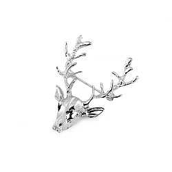 Brooch - deer - Platinum (1 Piece)