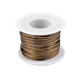 Eco leather cord width 1.5 mm - Dark golden (25 Meters)