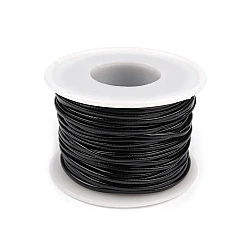 Eco leather cord width 1.5 mm - Black (25 Meters)