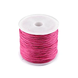 Cotton waxed cord / string ø0.8 mm - Raspberry (1 Piece)