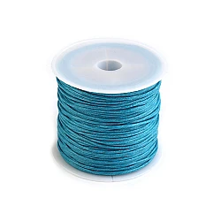 Cotton waxed cord / string ø0.8 mm - Blue light (1 Piece)