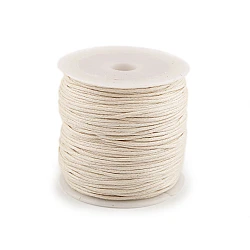 Cotton waxed cord / string ø0.8 mm - Ecru light (1 Piece)