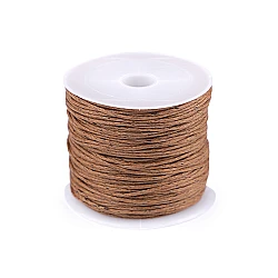 Cotton waxed cord / string ø0.8 mm - Cognac brown (1 Piece)