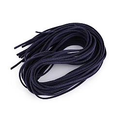 Imitation leather flat string width 3 mm - Berlin blue (10 Pieces)