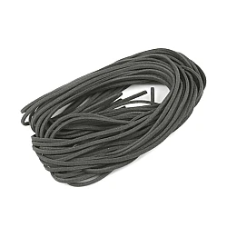 Imitation leather flat string width 3 mm - Grey (10 Pieces)